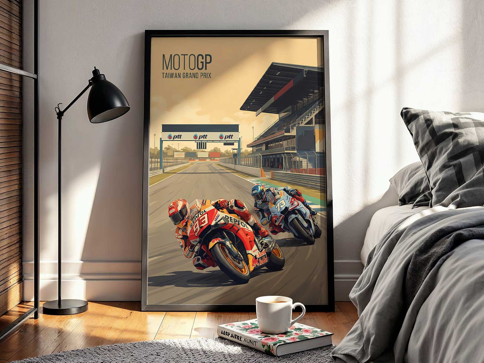 ducati pramac motogp wall art posters highlighting team identity, garage energy, and race-weekend spirit