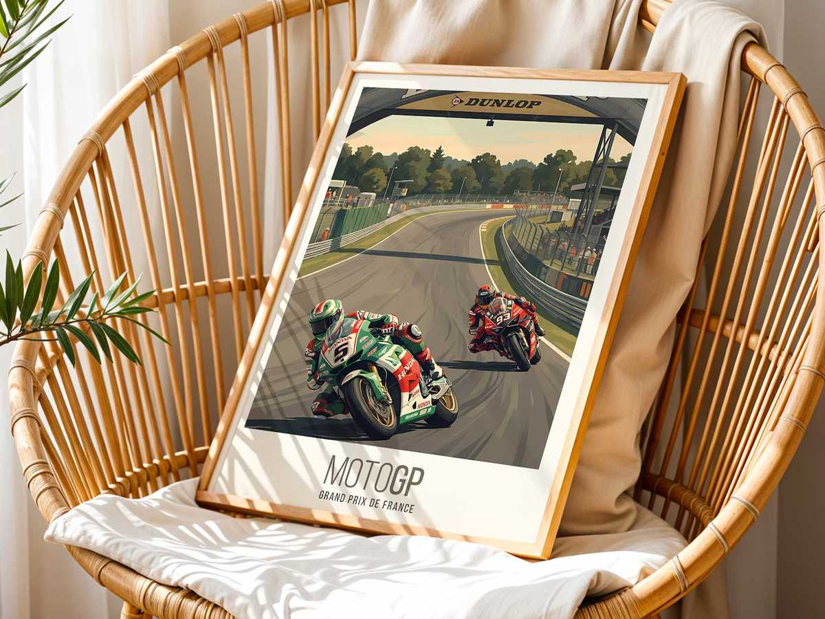 Rear-wheel lift on a Honda MotoGP bike as the rider accelerates into pursuit, emphasizing torque, balance, and pursuit…