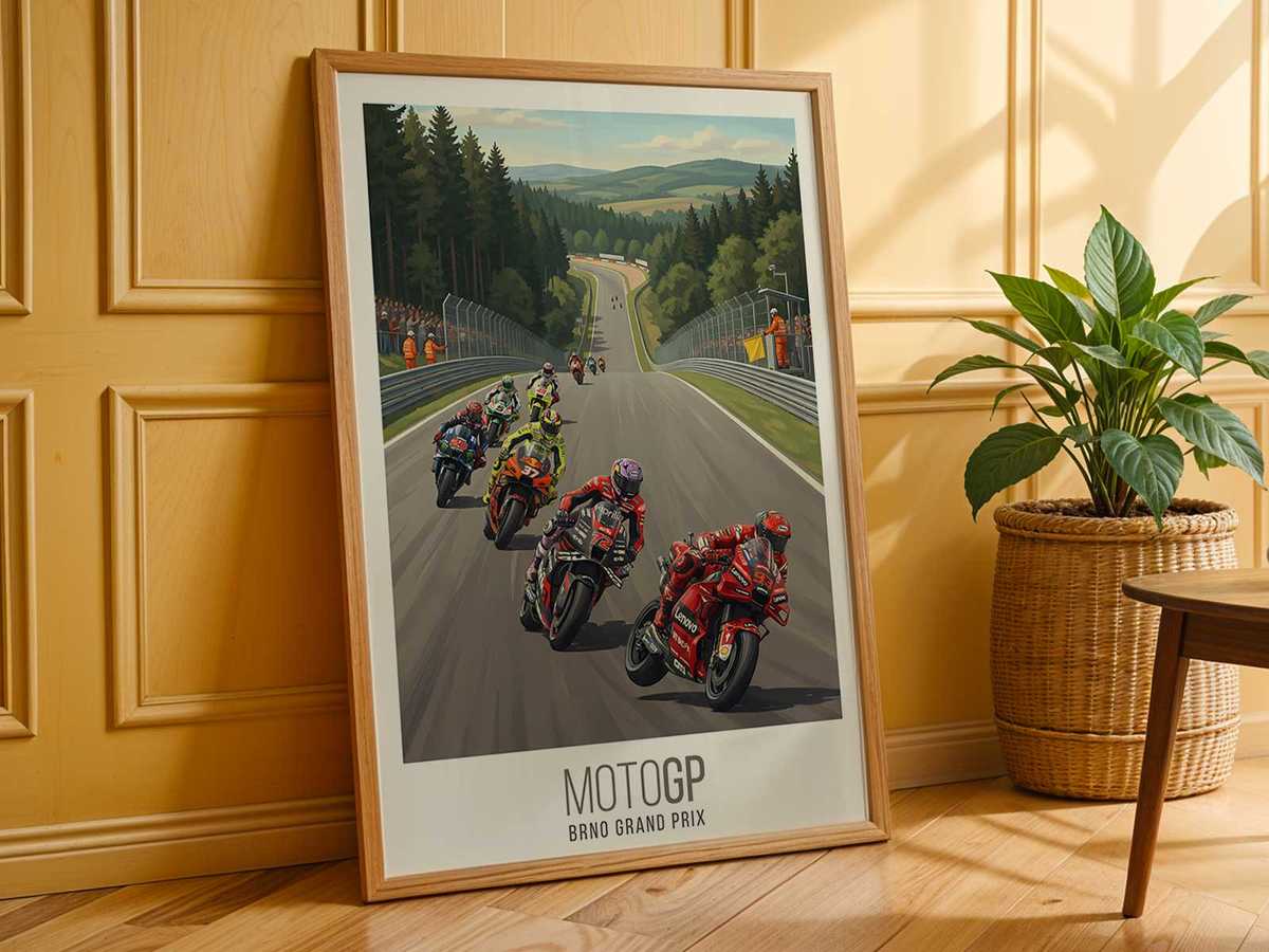 Honda CBR MotoGP bike in a dynamic racing scene with motion blur and intense track energy