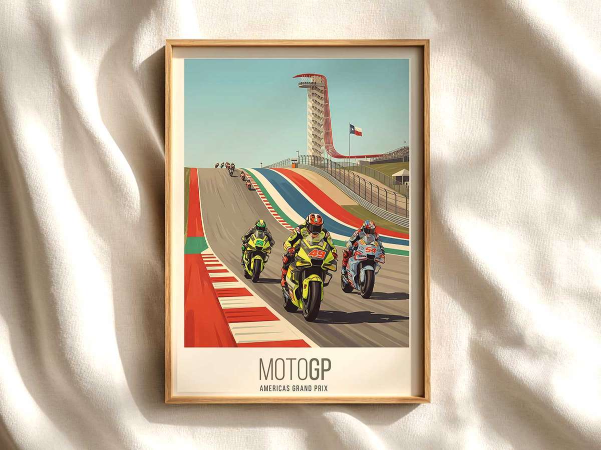 Ducati MotoGP braking moment poster MotoGP poster shown as premium motorcycle racing wall art