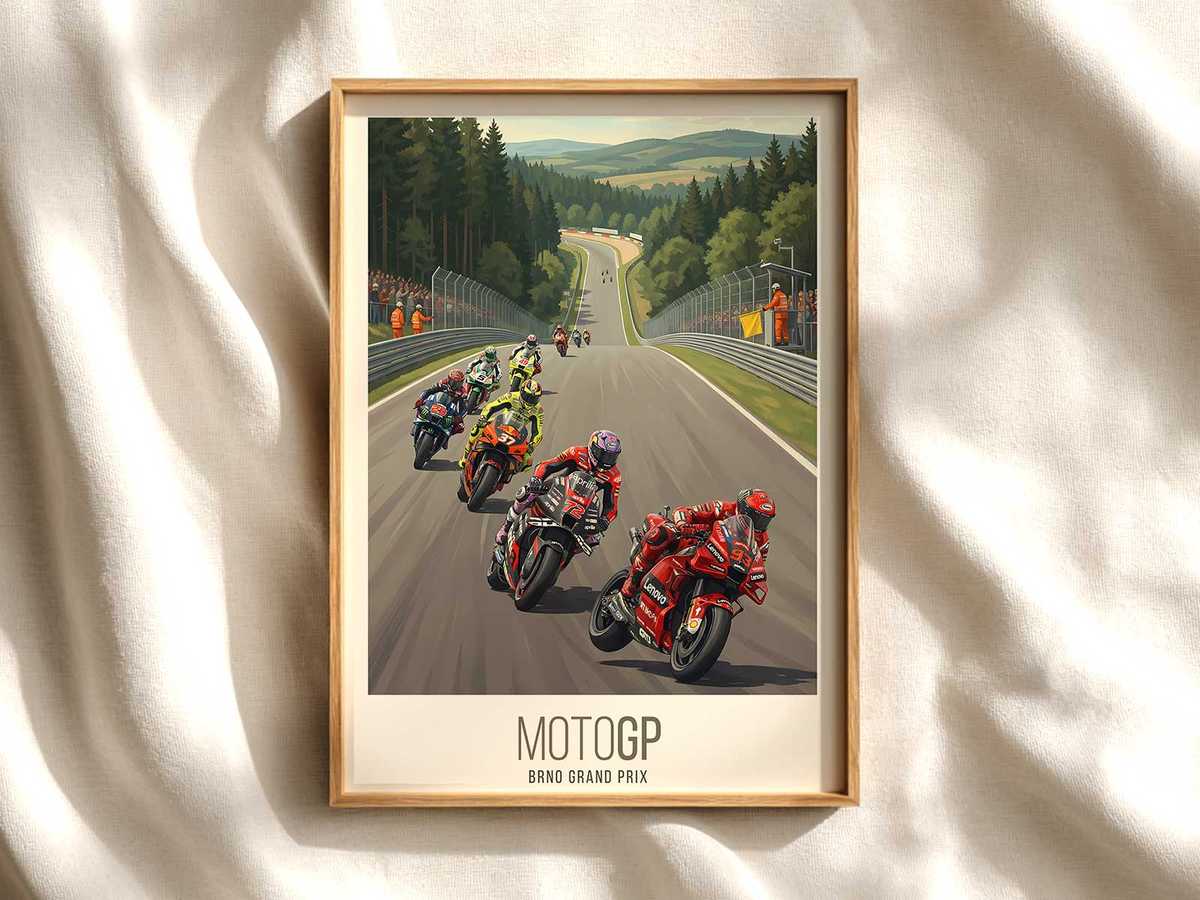 Honda CBR MotoGP Race Poster MotoGP poster shown as premium motorcycle racing wall art