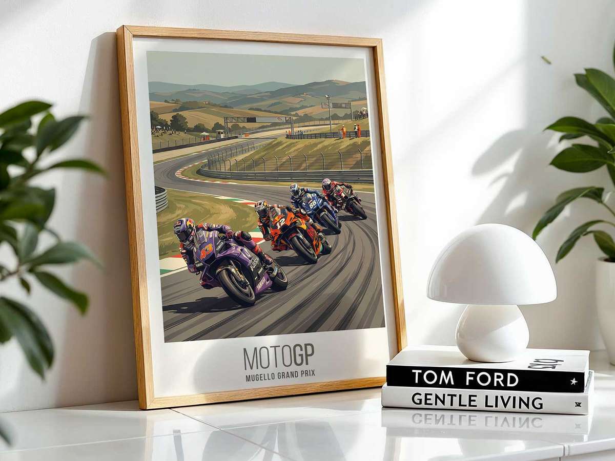Mugello shown in a expressive composition showcasing speed-focused composition with trackside detail