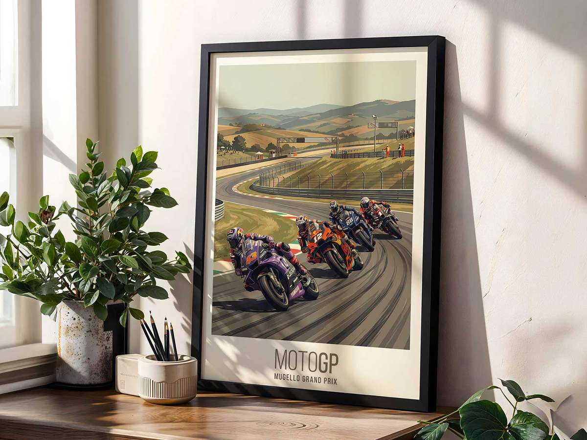 Minimalist Viñales poster that abstracts prototype details into clean shapes and contrast for modern interior decor