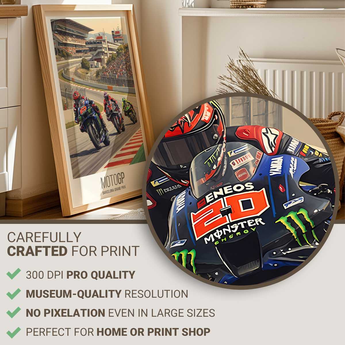Yamaha MotoGP bike exiting a corner at Barcelona with smooth acceleration and strong grip