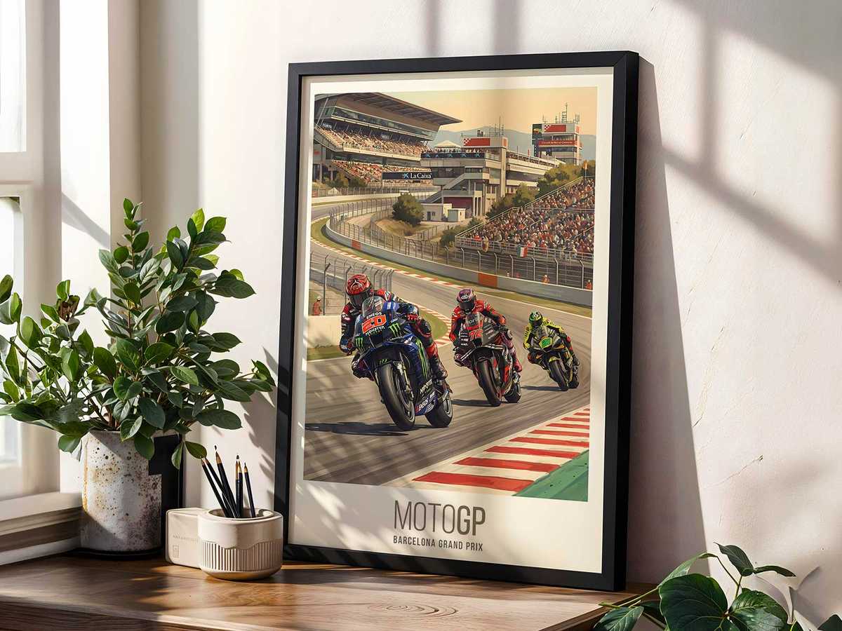 Artistic Yamaha MotoGP racing composition with fluid acceleration and smooth on-track motion